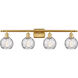 Ballston Athens Water Glass LED 36 inch Satin Gold Bath Vanity Light Wall Light