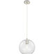 Crown Point 1 Light 8 inch Polished Nickel Pendant Ceiling Light in Clear Glass