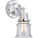 Aditi Small Canton 1 Light 5.25 inch Polished Chrome Sconce Wall Light, Aditi