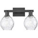 Arcadia Waverly 2 Light 17 inch Matte Black Bath Vanity Light Wall Light
