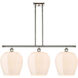 Ballston Norfolk 3 Light 38 inch Polished Nickel Island Light Ceiling Light in Matte White Glass