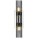 Empire 2 Light 10.5 inch Polished Nickel Sconce Wall Light in Plated Smoke Glass
