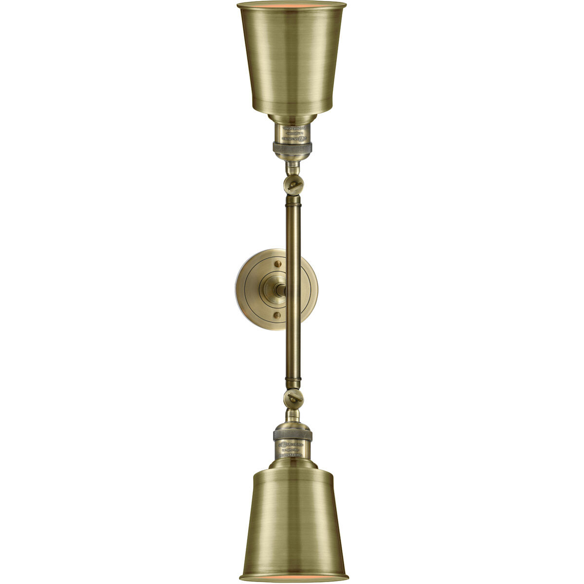 Franklin Restoration Addison LED 16 inch Antique Brass Bath Vanity Light Wall Light, Franklin Restoration