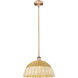 Edison Bristol Natural II 1 Light 15.75 inch Antique Copper Mini Pendant Ceiling Light