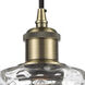 Ballston Candor LED 4.75 inch Antique Brass Mini Pendant Ceiling Light in Black Textured, Ballston