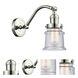 Franklin Restoration Small Canton 1 Light 7 inch Polished Nickel Sconce Wall Light in Seedy Glass, Franklin Restoration