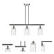 Ballston Candor 3 Light 36 inch Polished Chrome Island Light Ceiling Light in Clear Waterglass, Ballston