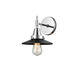 Caden 1 Light 8 inch Polished Chrome Sconce Wall Light in Matte Black