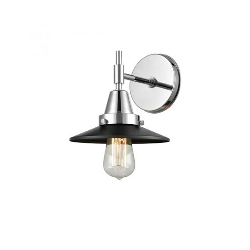 Caden 1 Light 8 inch Polished Chrome Sconce Wall Light in Matte Black