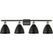 Ballston Dome LED 37.5 inch Black Antique Brass Bath Vanity Light Wall Light