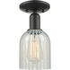 Arcadia Caledonia 1 Light 5 inch Matte Black Semi-Flush Mount Ceiling Light