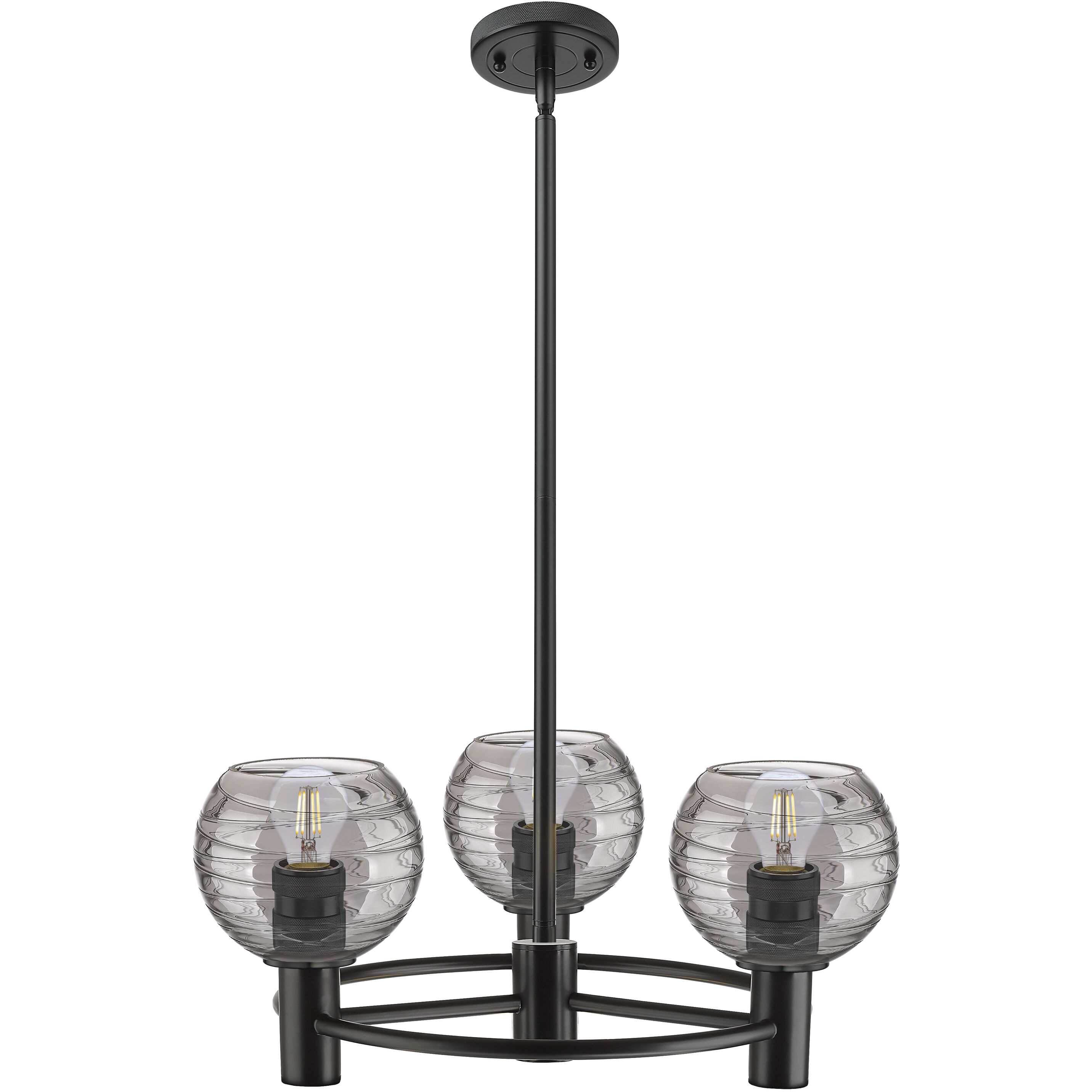 Crown Point 3 Light 20 inch Matte Black Pendant Ceiling Light