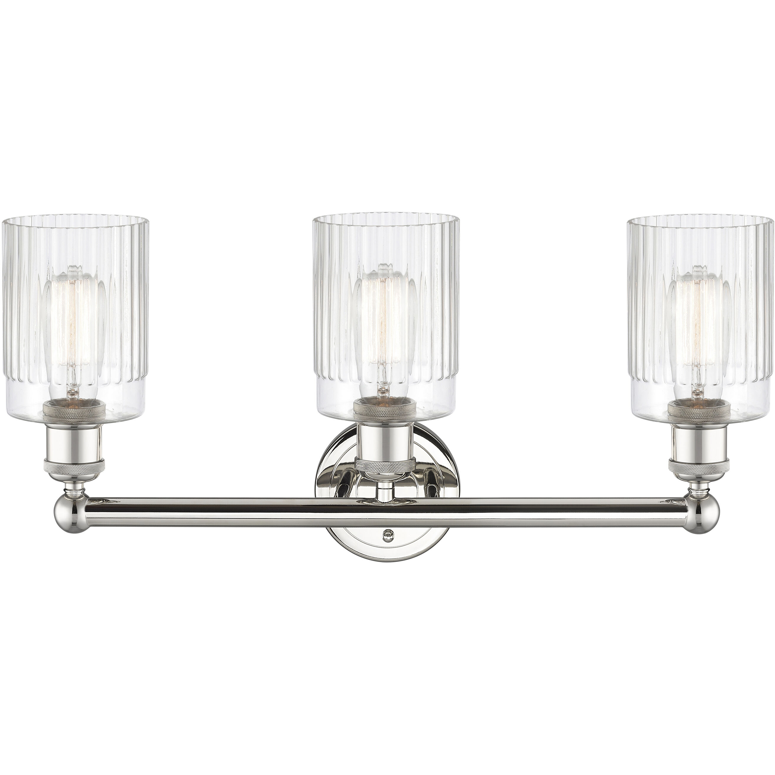 Hadley 3 Light 22.5 inch Polished Nickel Bath Vanity Light Wall Light in Clear