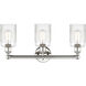 Hadley 3 Light 22.5 inch Polished Nickel Bath Vanity Light Wall Light in Clear