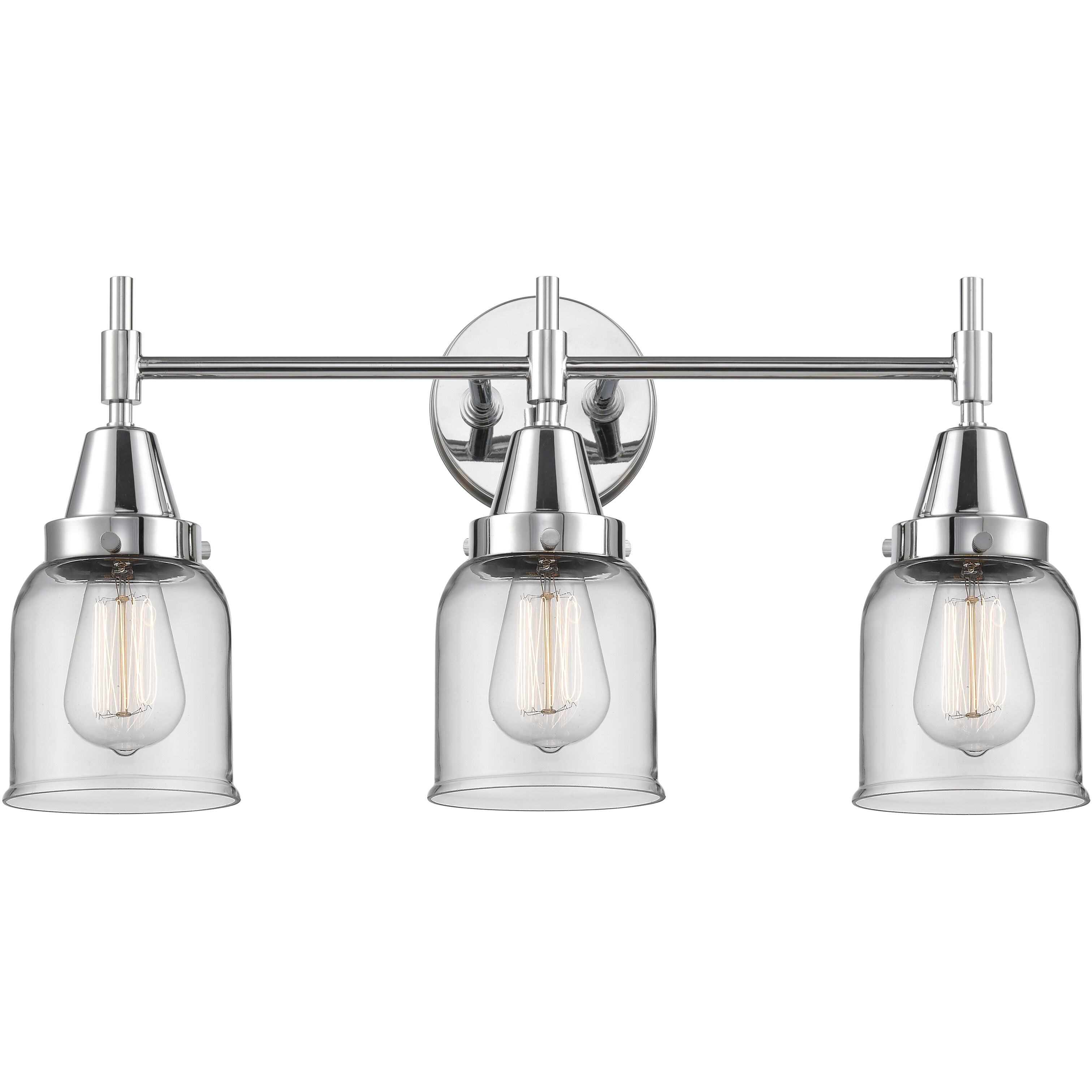 Caden 3 Light 23 inch Polished Chrome Bath Vanity Light Wall Light in Clear Glass