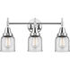 Caden 3 Light 23 inch Polished Chrome Bath Vanity Light Wall Light in Clear Glass