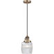 Franklin Restoration Colton LED 6 inch Brushed Brass Mini Pendant Ceiling Light
