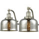 Franklin Restoration Large Bell 2 Light 18.00 inch Bathroom Vanity Light