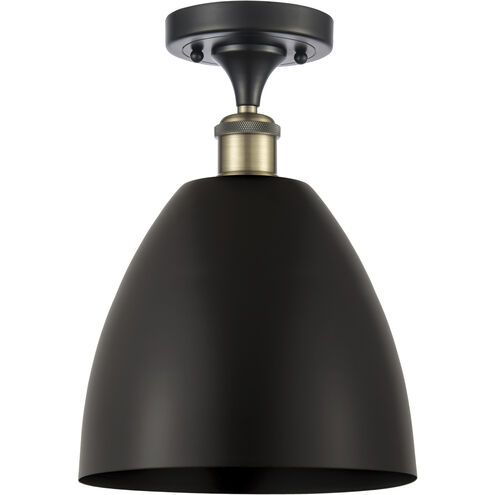 Ballston Dome 1 Light 9 inch Black Antique Brass Semi-Flush Mount Ceiling Light