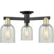 Arcadia Caledonia 3 Light 23 inch Black Antique Brass Semi-Flush Mount Ceiling Light
