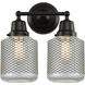 Aditi Stanton 2 Light 14 inch Matte Black Bath Vanity Light Wall Light, Aditi