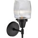 Caden 1 Light 6 inch Matte Black Sconce Wall Light