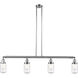 Franklin Restoration Dover LED 49.13 inch Polished Chrome Island Light Ceiling Light in Seedy Glass, Franklin Restoration