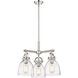 Newton Bell 3 Light 20.38 inch Polished Nickel Pendant Ceiling Light in Clear Glass