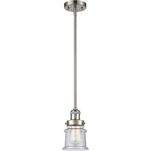 Franklin Restoration Canton 1 Light 6.5 inch Brushed Satin Nickel Mini Pendant Ceiling Light in Incandescent, Seedy, Franklin Restoration