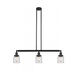 Franklin Restoration Small Bell 3 Light 38 inch Oil Rubbed Bronze Island Light Ceiling Light in Clear Glass, Franklin Restoration