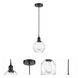 Edison Waverly 1 Light 6 inch Matte Black Mini Pendant Ceiling Light