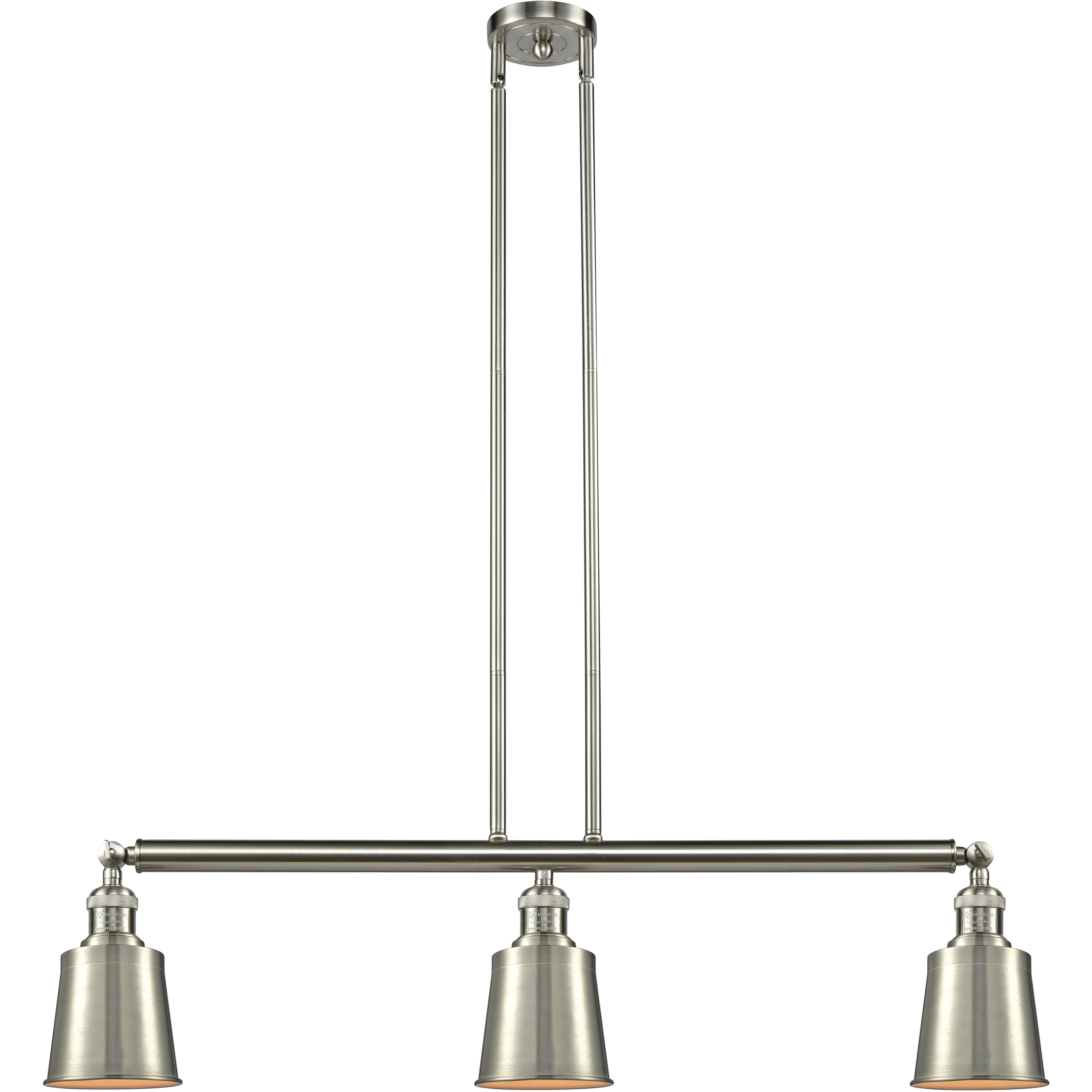 Franklin Restoration Addison LED 38 inch Brushed Satin Nickel Island Light Ceiling Light, Franklin Restoration