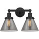 Cone 2 Light 15.5 inch Matte Black Bath Vanity Light Wall Light