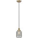 Edison Stanton 1 Light 6 inch Antique Brass Mini Pendant Ceiling Light