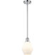 Ballston Cindyrella 1 Light 6 inch Polished Chrome Mini Pendant Ceiling Light in Incandescent, Matte White Glass