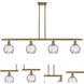 Ballston Athens Water Glass 4 Light 46 inch Antique Brass Island Light Ceiling Light