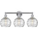 Athens Deco Swirl 3 Light 26 inch Polished Chrome Bath Vanity Light Wall Light in Clear Deco Swirl Glass
