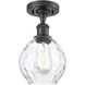 Edison Waverly 1 Light 6 inch Matte Black Semi-Flush Mount Ceiling Light