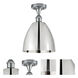 Edison Metal Bristol 1 Light 9 inch Polished Chrome Semi-Flush Mount Ceiling Light
