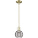 Athens Deco Swirl 1 Light 5.88 inch Antique Brass Mini Pendant Ceiling Light