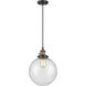 Franklin Restoration Beacon LED 10 inch Black Antique Brass Mini Pendant Ceiling Light in Seedy