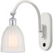Ballston Brookfield LED 6 inch White and Polished Chrome Sconce Wall Light