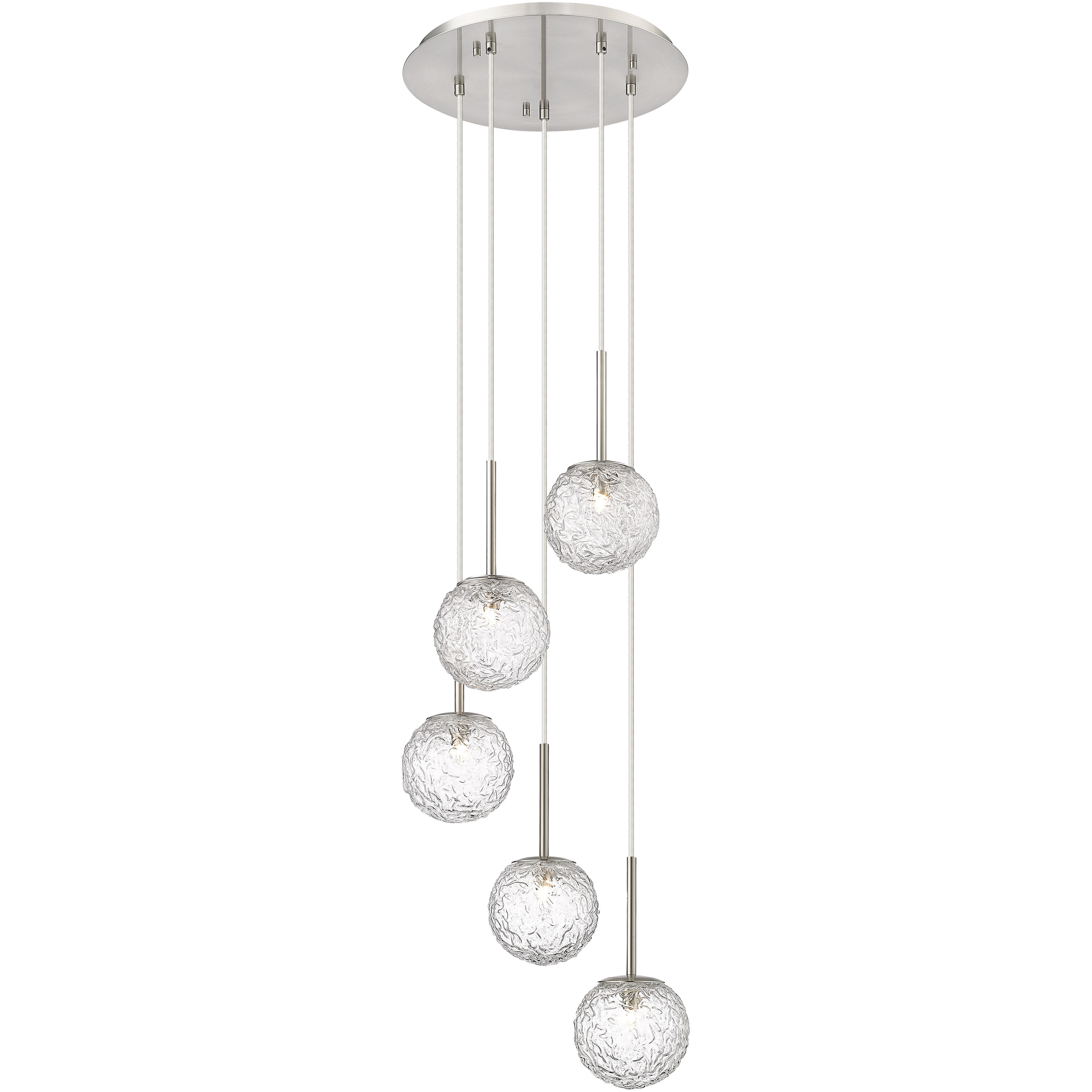 Barrington 5 Light 15.75 inch Satin Nickel Mini Pendant Ceiling Light