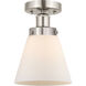 Cone 1 Light 6.50 inch Semi-Flush Mount
