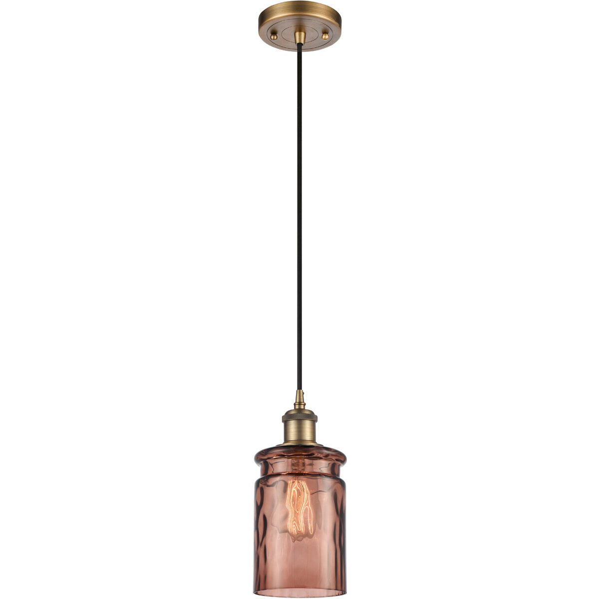 Ballston Candor LED 4.75 inch Brushed Brass Mini Pendant Ceiling Light, Ballston