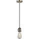 Franklin Restoration Cone 1 Light 12 inch Antique Brass Mini Pendant Ceiling Light in Incandescent, Matte White