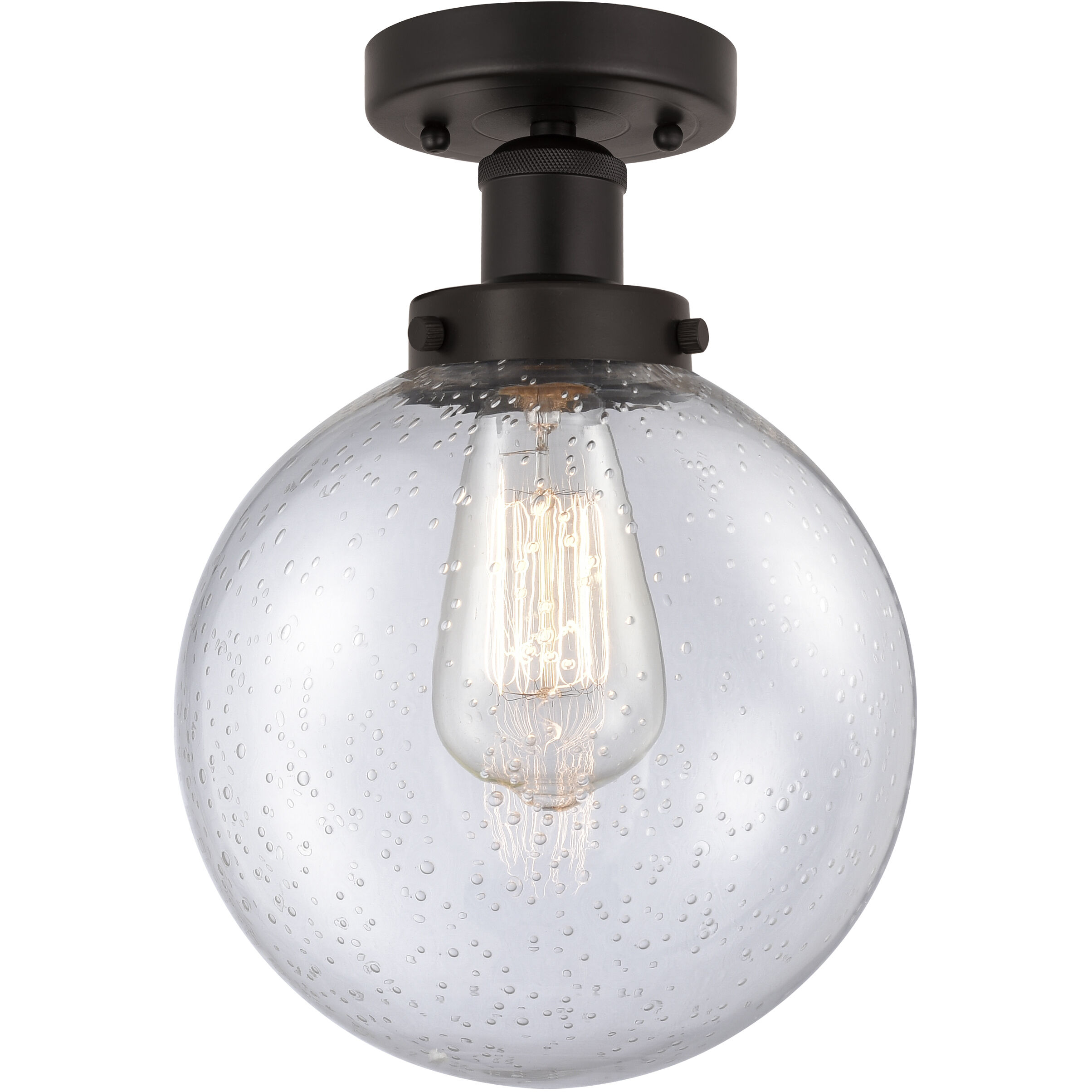 Beacon 1 Light 6.5 inch Oil Rubbed Bronze Semi-Flush Mount Ceiling Light