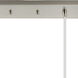 Milan 3 Light 36.13 inch Brushed Satin Nickel Linear Pendant Ceiling Light in Clear Glass