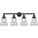 Bellmont 4 Light 33.5 inch Matte Black Bath Vanity Light Wall Light