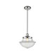 Franklin Restoration Large Oxford 1 Light 12 inch Polished Nickel Mini Pendant Ceiling Light in Clear Glass